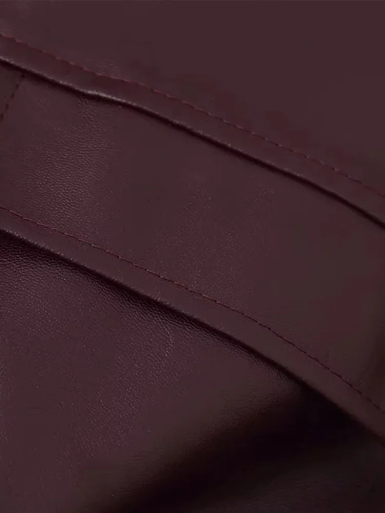 여성 가을 겨울 가죽 패션 벨트 지퍼 재킷 여성 스탠드 칼라 긴팔 포켓 오토바이 코트 스트리트 여성 상의