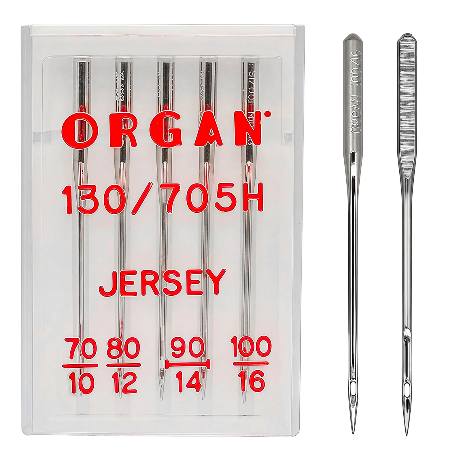 Aiguilles pour Machine à coudre en jersey d'orgue, tailles 70/10, 80/12, 90/14, 100/16, compatibles avec la Machine à coudre domestique, 5 pièces/boîte