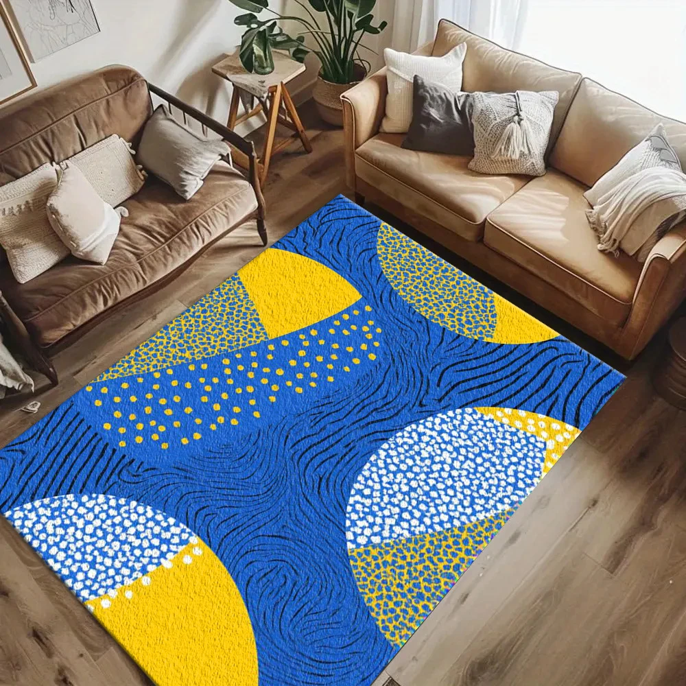 Abstract Geometric Dotted Circ - Printed Rug Abstract 评论和价格