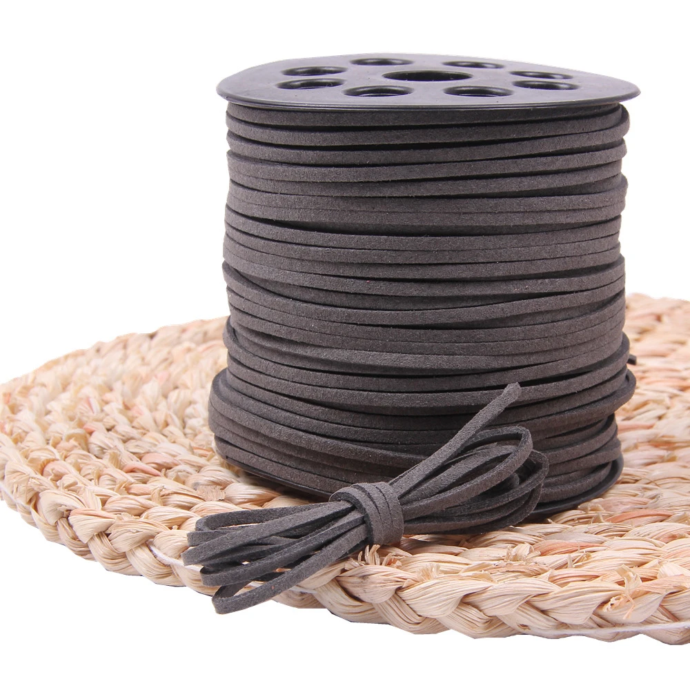 10M/Rolle 2,5mm Kunstwildleder-Schnur, Lederband, Handgefertigter Faden für Armbänder, DIY-Schmuckzubehör, Komponenten und Schnur-Accessoires – Detail 17