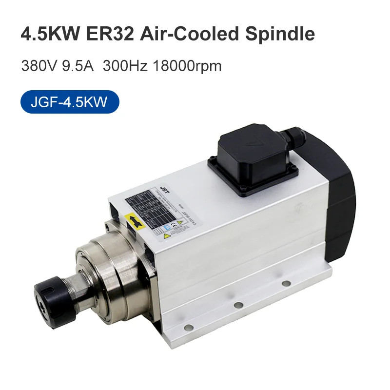CNC 4.5kw مربع المغزل المبرد بالهواء ER32 تشاك 4 تحمل 220 فولت 380 فولت جهاز التوجيه باستخدام الحاسب الآلي النجارة آلة نحت وطحن
