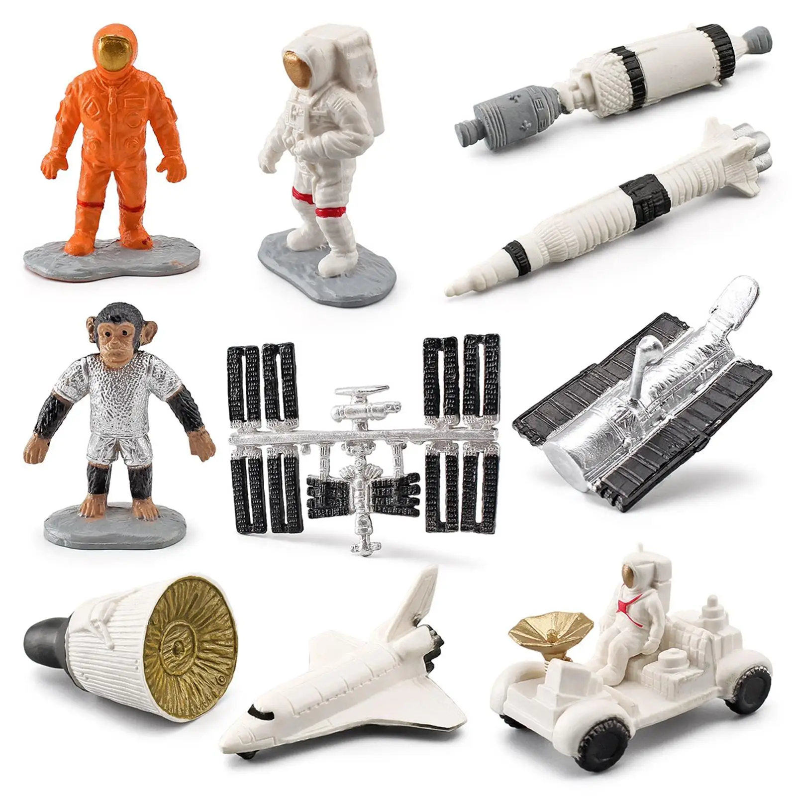 10x Creative Astronaut Figurine Statue Mini Small Space Vehicle Sculpture