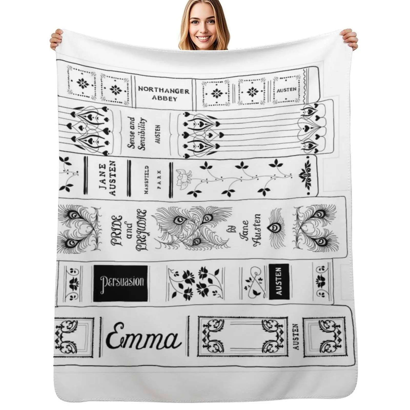 

Jane Austen Book stack Throw Blanket warm winter blankets and throws for babies decorative Blankets