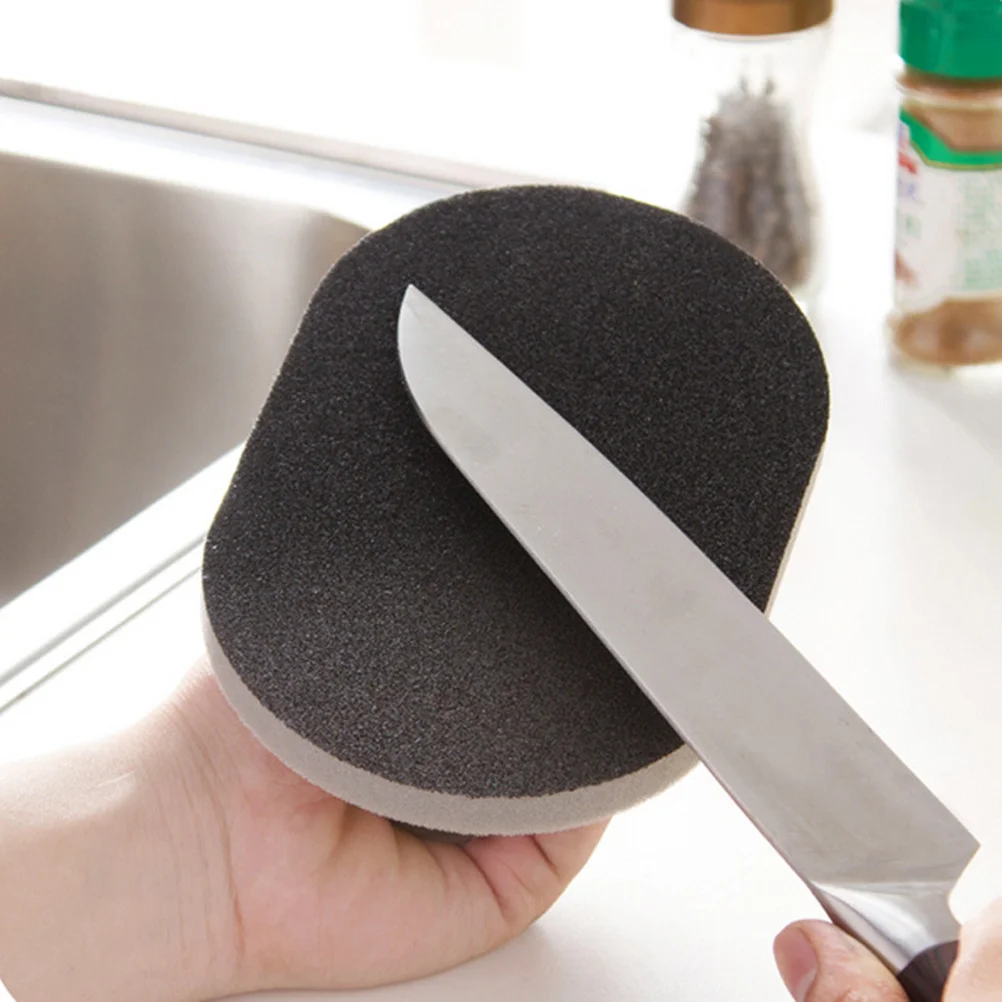 

Kitchen Descaling Clean Rub Pot Nano Diamond Emery Brush Sponge Eraser Remove Rust Kitchen Clean Tools with Handle(Black)