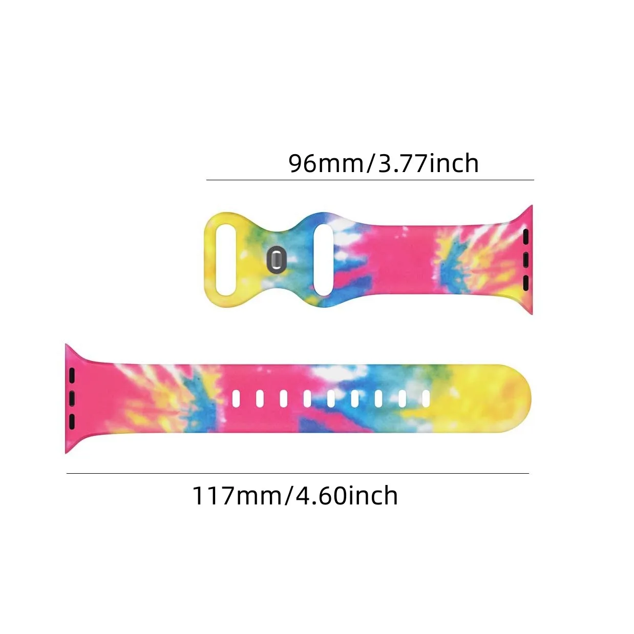 Patterned Silicone Strap For Apple Watch Band Ultra 49mm 45mm 44mm 41mm 40mm For IWatch Series 9/8/7/6/5/4/3/2/1/SE Watch Straps