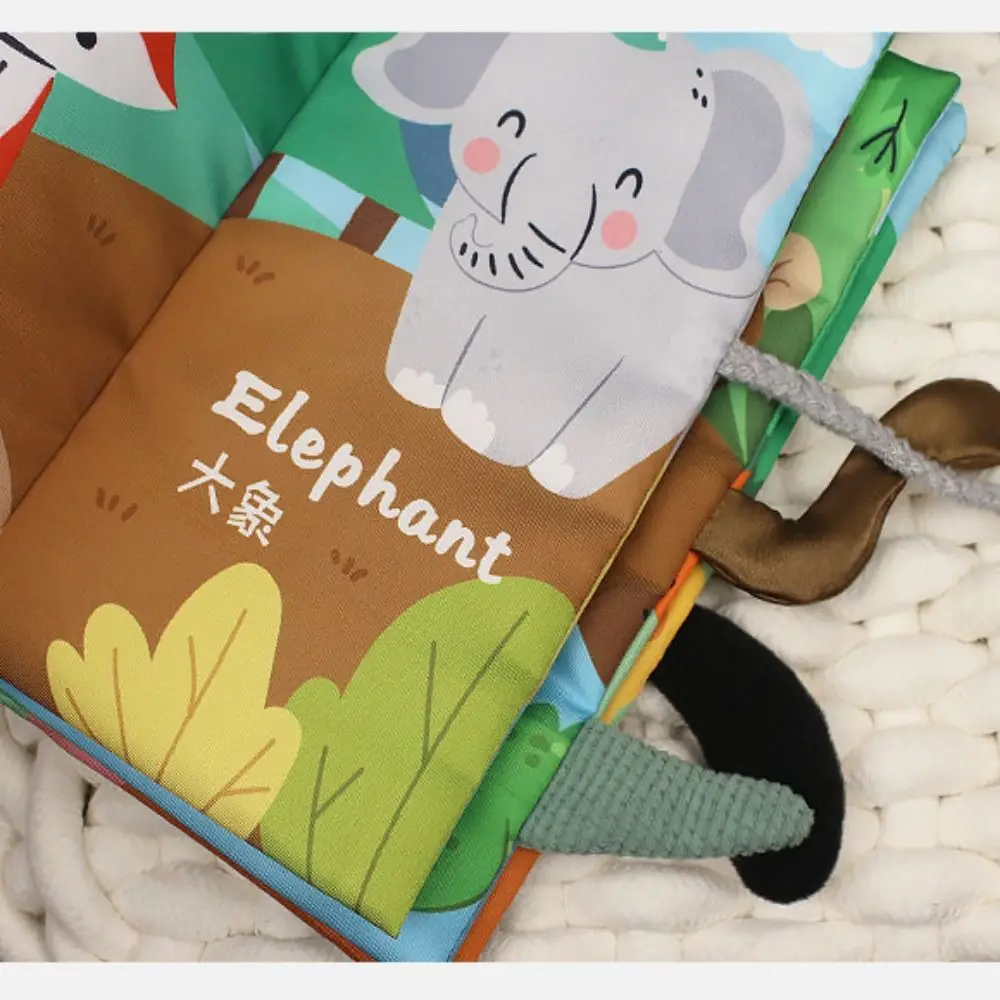 새로운 만화 부드러운 꼬리 천 책 부모-자녀용 8가지 스타일 퍼즐 지능 개발 책 인터랙티브 조기 학습 장난감