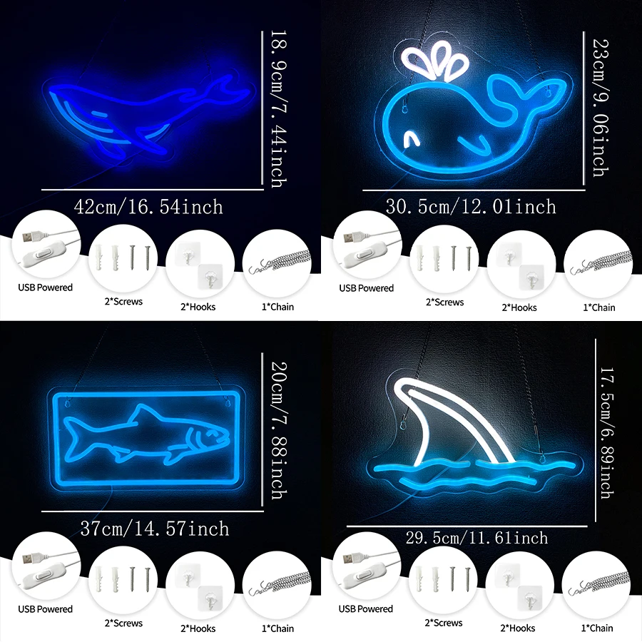 Enseigne néon Requin pour déco - Aquarium Led Light avis et prix