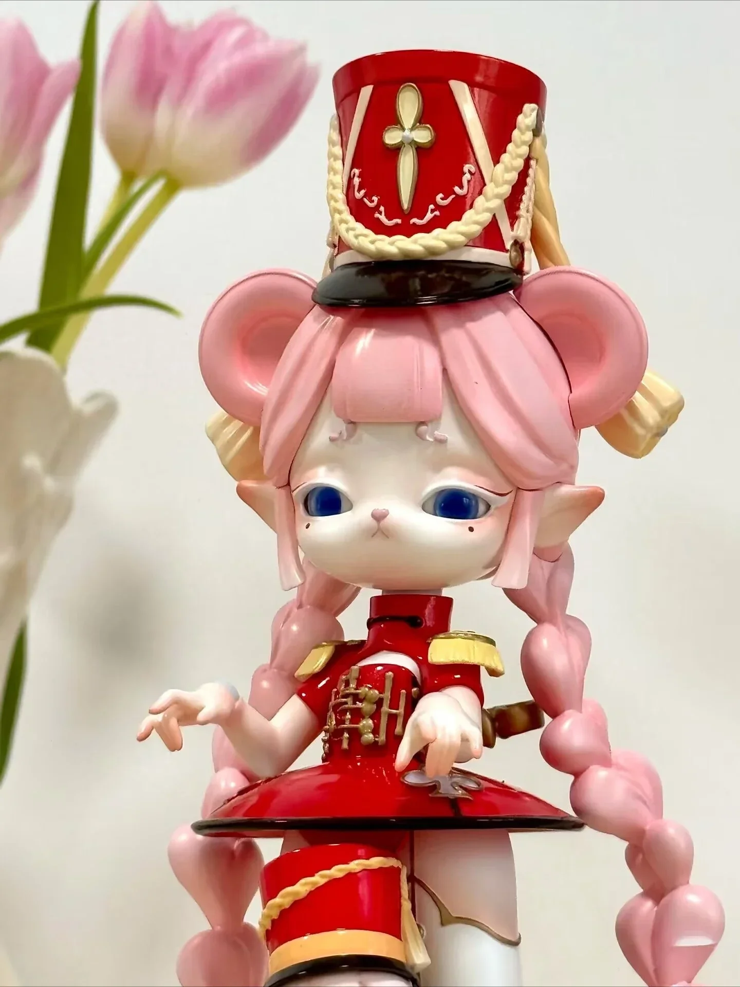 NINIMO White Snake Black Lily Nutcracker Figure Doll Gothic