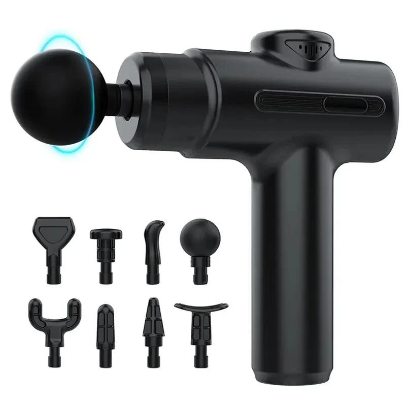 Vibration Percussion Fascia Gun Deep Muscle Relaxation Massage Device Portable Fascia Gun Four Replaceable Massage Heads New