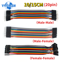 Jumper Wire 20PCS DuPont Line DuPont Cable Connection Male To Male+female To Female and Male To Female 10cm 15cm for Arduino Diy