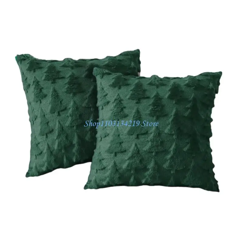 N5KC Christmas Celebration Pillow Cover With Invisible Closure Simple Cleaning Sturdy for Living Room Bedroom