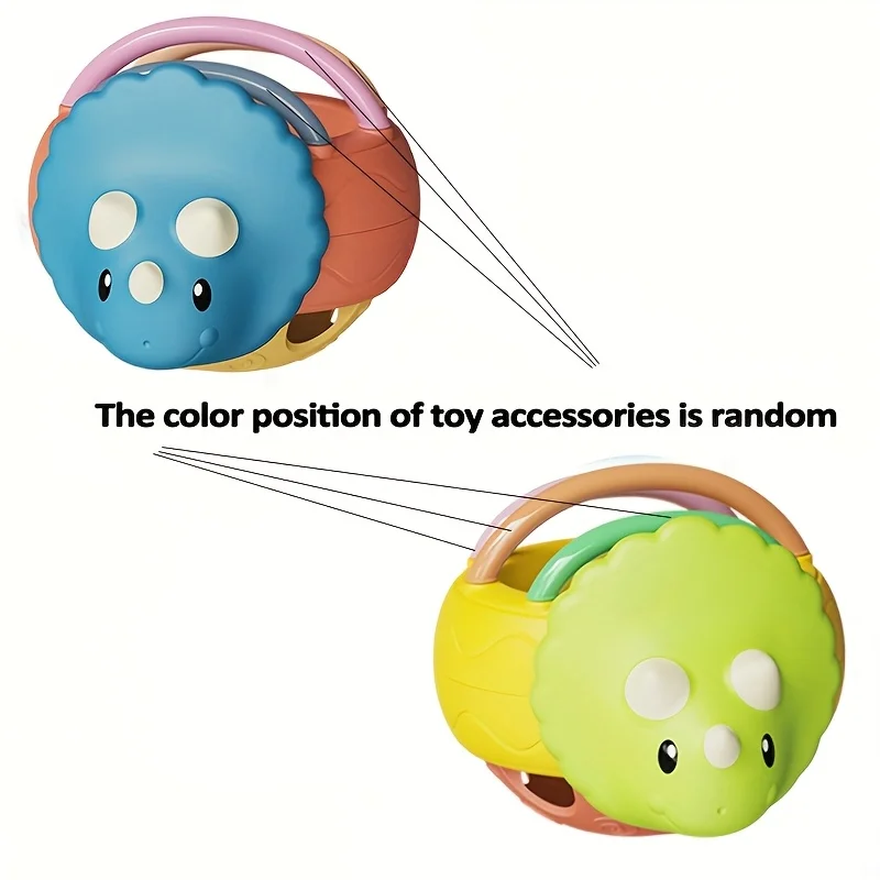 Dinosaur Ringing Toy for Infants & Youngsters - ABS Material,  Vibrant Cartoon Dinosaur Design, Perfect for Christmas Gift