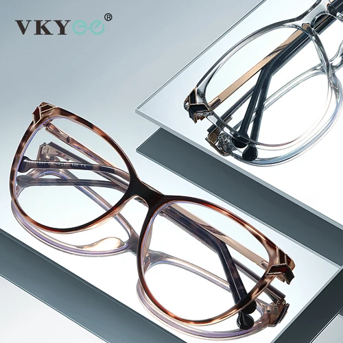 VICKY, gafas de lectura simples y personalizadas con forma de ojo de gato, gafas antiluz azul para mujer, prescripción personalizable 87057