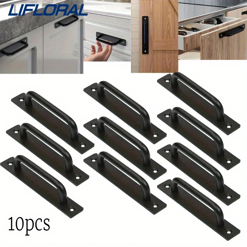 

10pcs 180mm Hardware Furniture Drawer Pull Pull Bar Handle For Gate Toilet Door Sliding Aluminum Alloy Kitchen Cabinet Door Knob