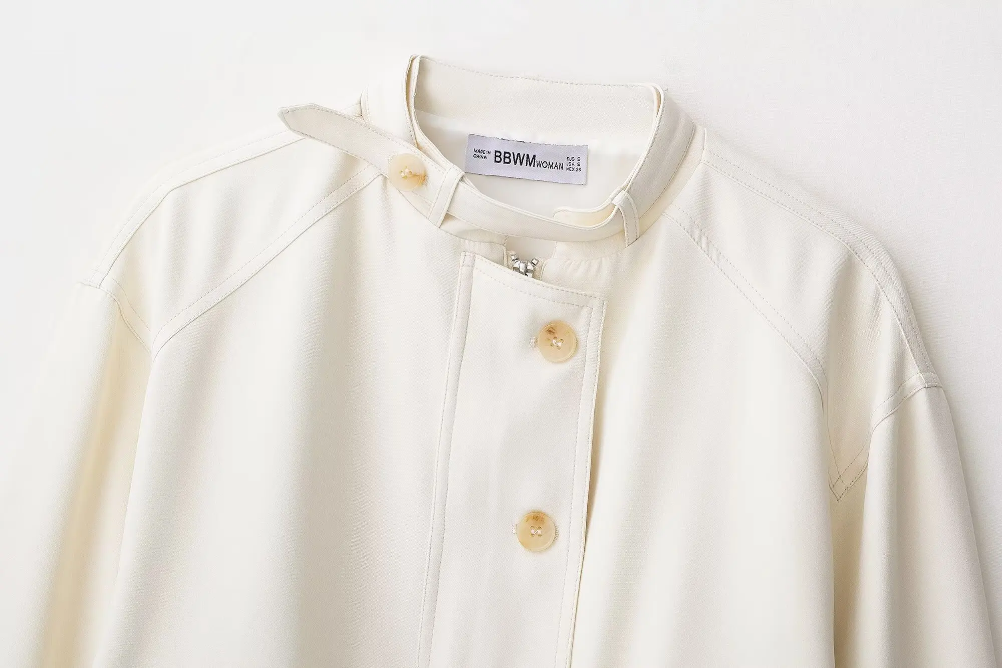 سترة نسائية كاجوال بأكمام طويلة وجيب بأزرار وسحاب + بنطلون فضفاض عالي الخصر مكون من قطعتين