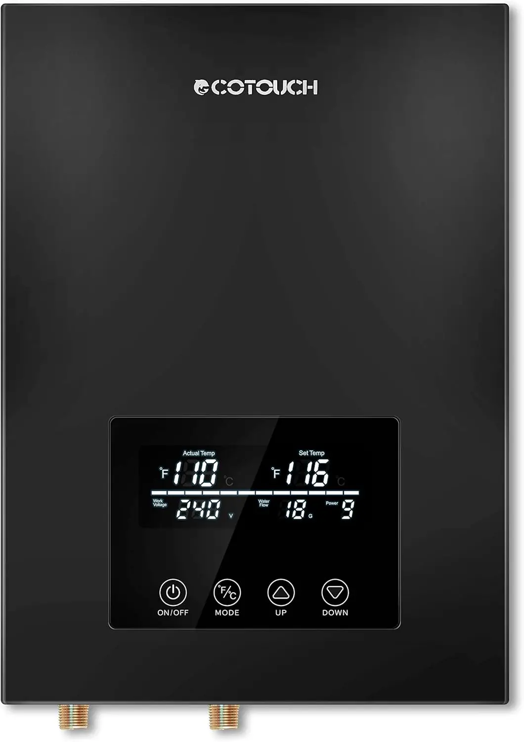 Elettrico,ECOTOUCH 9KW 240V su richiesta, scaldabagno istantaneo autoregololante ECO90 Nero