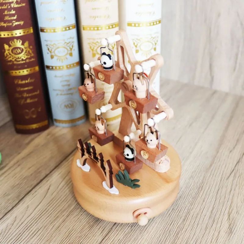 Cat's Sky City Octopus Box Wooden Music Box Ferris Wheel Paradise Gifts Birthday Gifts To Girls and Children's Best Friends