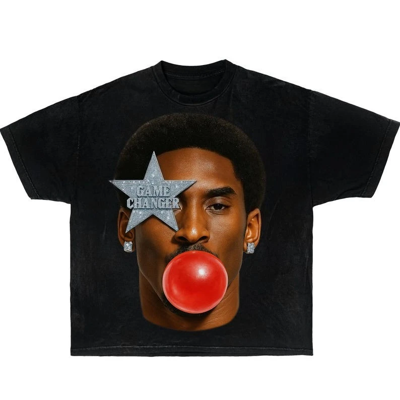 براينت فقاعة العلكة البوب خمر قصيرة الأكمام تي شيرت الصيف الرجال النساء الشارع الشهير Y2K موضة Harajuku كرة السلة المحملة بلايز عادية #3