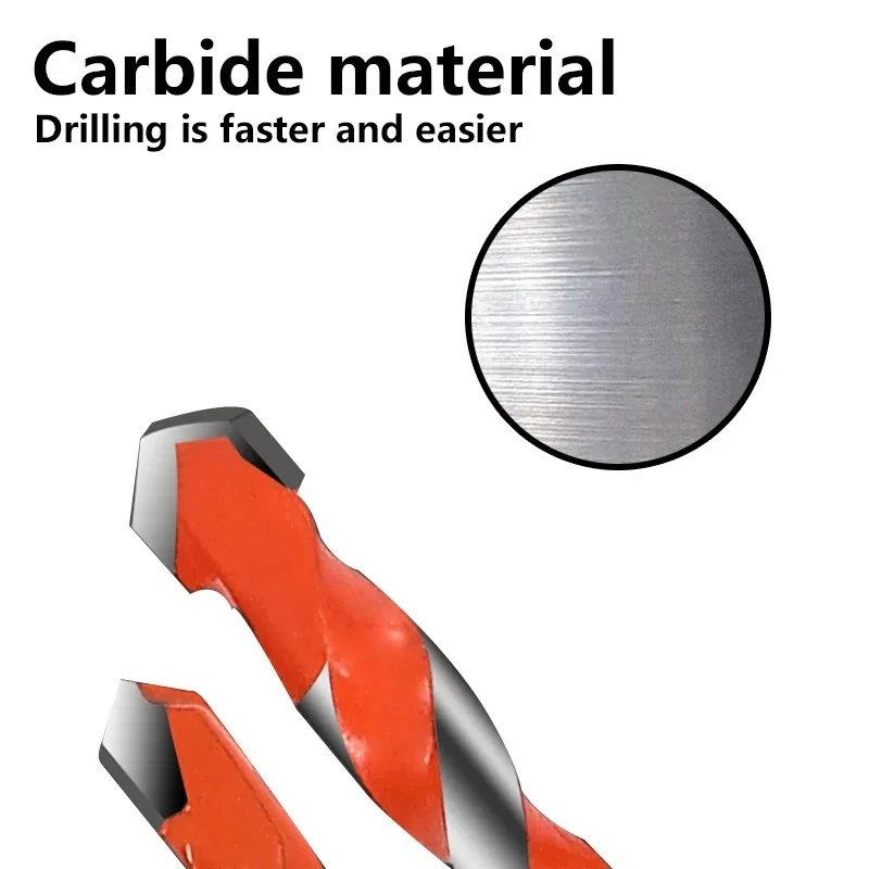 Heavy Duty Electric Drill for Concrete, Aluminum Glass, Brick, Tile, Marble, Alloy Steel with YG6X Concrete Drill Bit