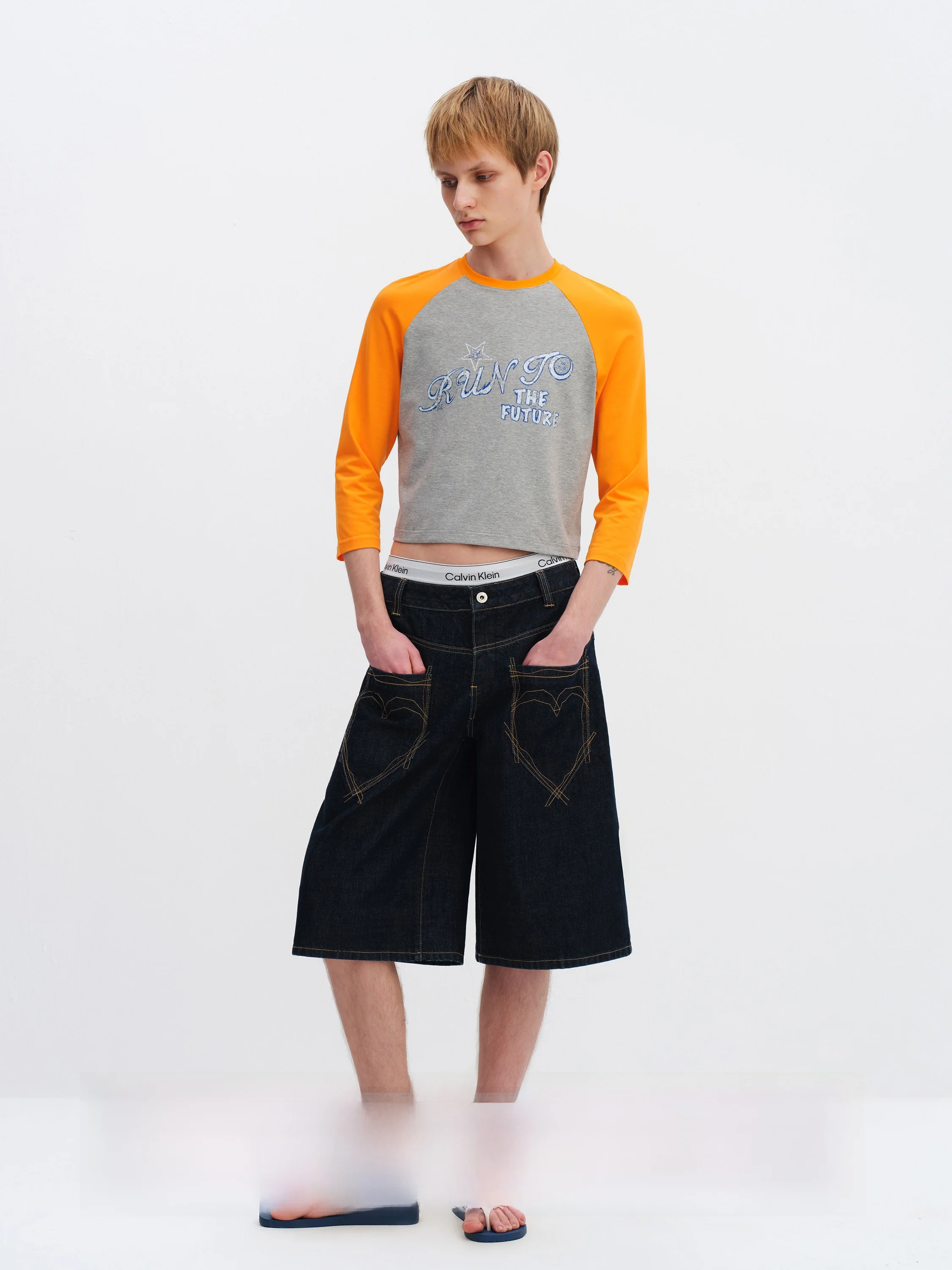 

Summer Thin Original Jeans Color Seven-Quarter Women's Jeans Pocket Design Mid-Low Waist Straight Short Pants Retro Style