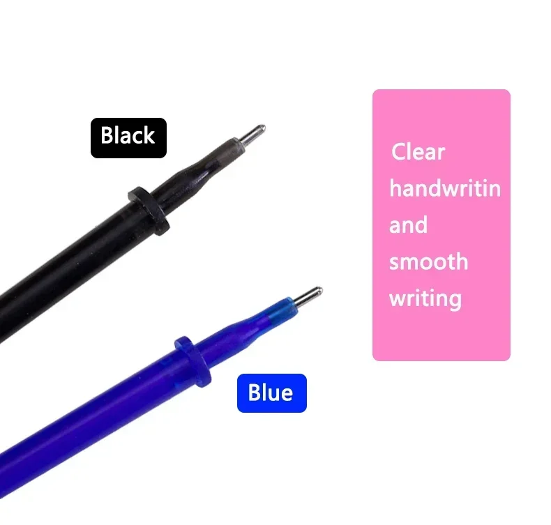 60 Pcs/Set Erasable Pen Gel Pens 0.5mm Blue/Black ink Refills Rod Washable Handle School Writing Office Stationery pencil