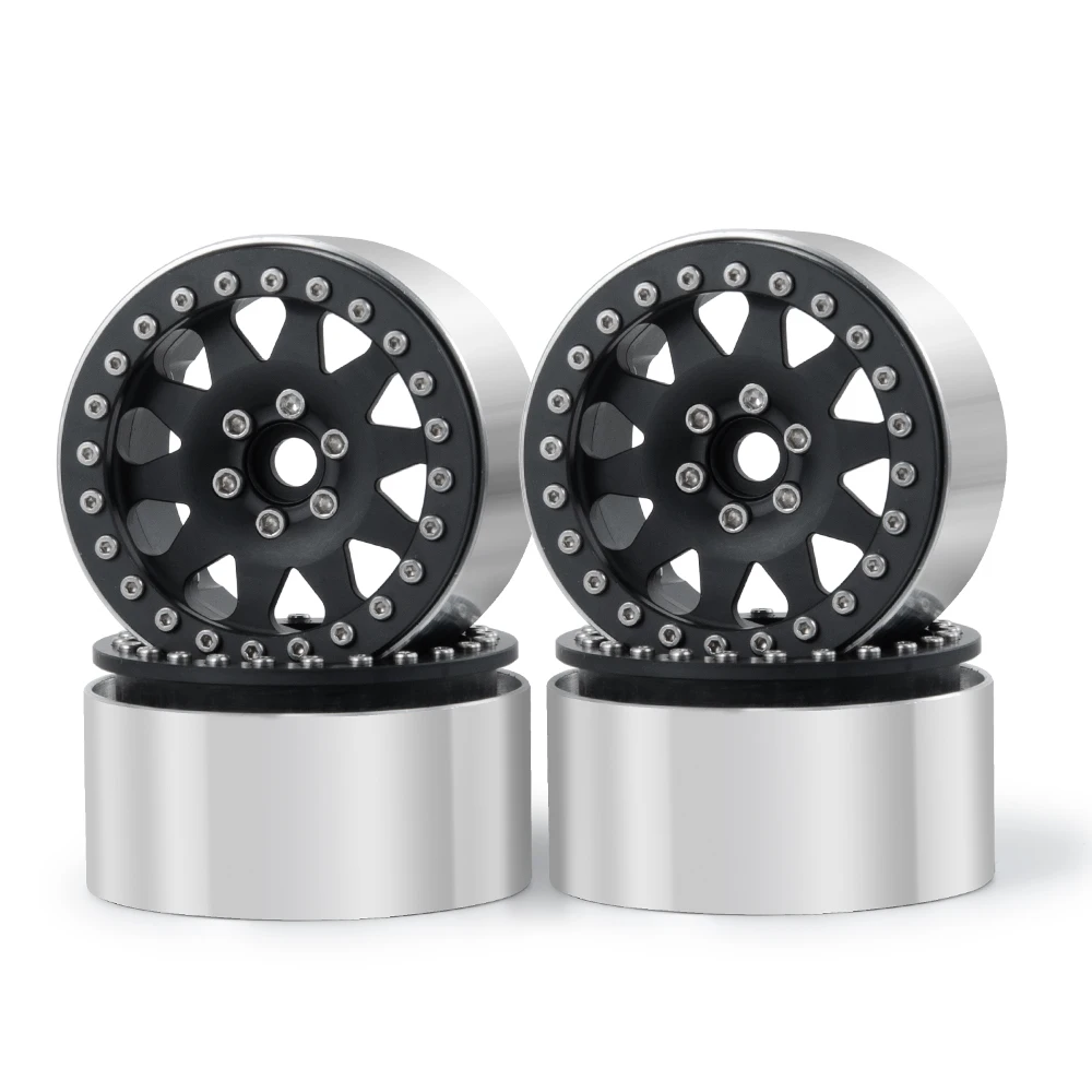 YEAHRUN 2/4PCS Metal 2.2Inch Beadlock Wheel Rims Hubs 35mm Width for 1/10 RC Crawler Axial SCX10 Wraith D90 TRX4 TRX6 Parts