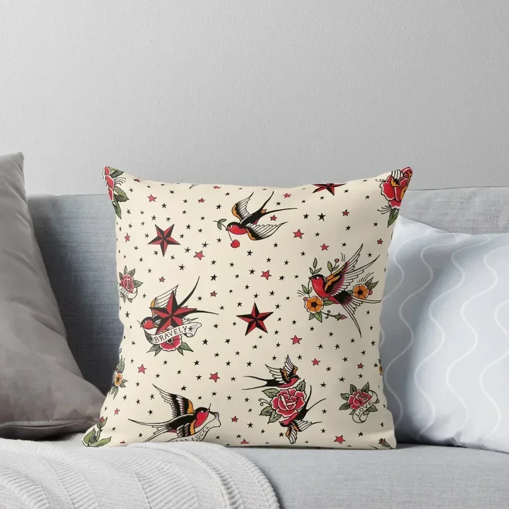 

Tattoo flash pattern N 1 Throw Pillow Sofa Cushions Covers christmas decorations 2025 sleeping pillows pillow