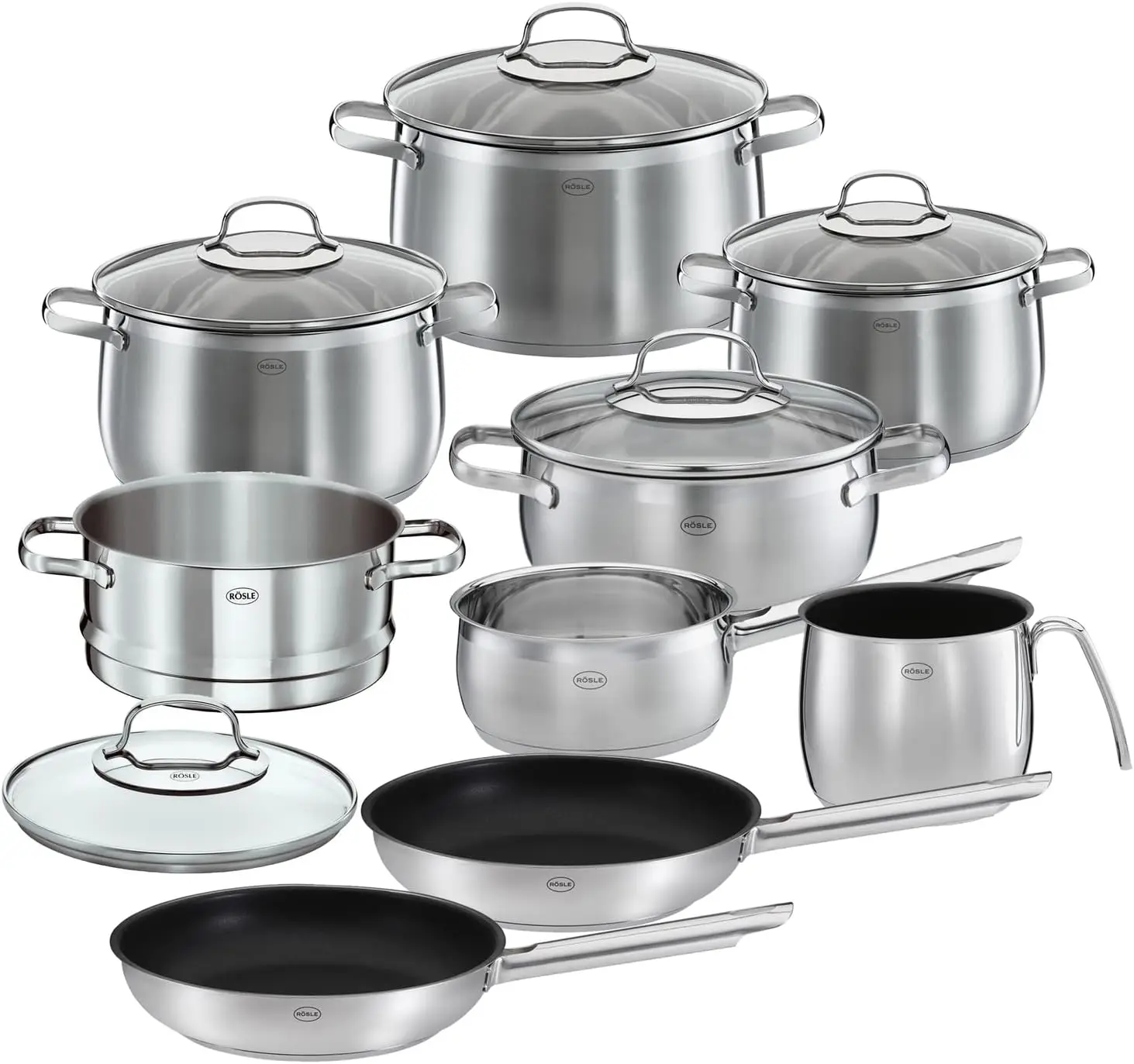 Cookware Set Elegance Globe 10 Pcs, Stainless Steel, 24 cm – Units