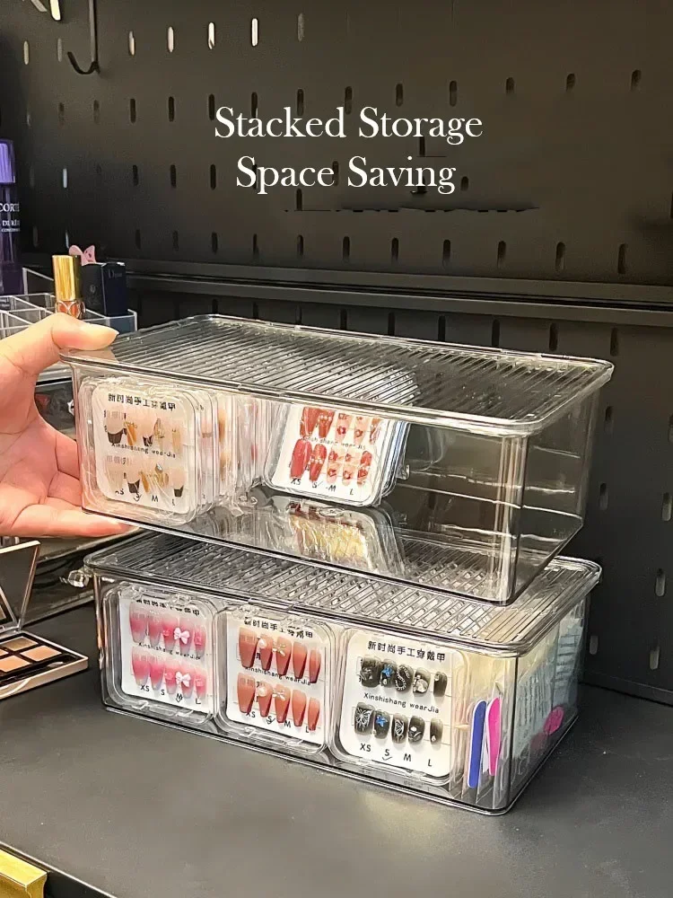 Boîte Transparente à Compartiments Pour Ongles - Organisation Strass, Perles, Accessoires Nail Art - 12