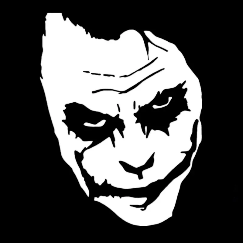 Car Sticker Scary Gotham Clown Face,Car and Motorcycle Body Exterior Auto Decors   Waterproof and Sunscreen Vinyl Decal,20cm