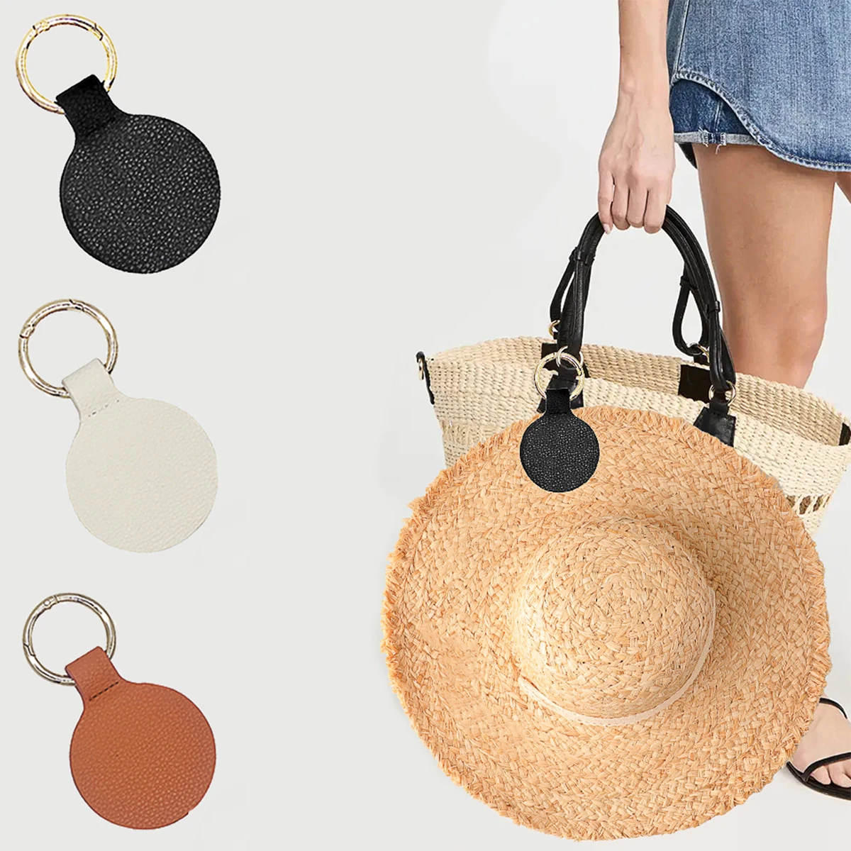 مشبك قبعة مغناطيسي على حامل الحقيبة ، مشبك حارس من الجلد الصناعي ، إكسسوارات حقيبة يد ، حقيبة ظهر ، أمتعة ، حقيبة سفر ، zmt ، 1 US