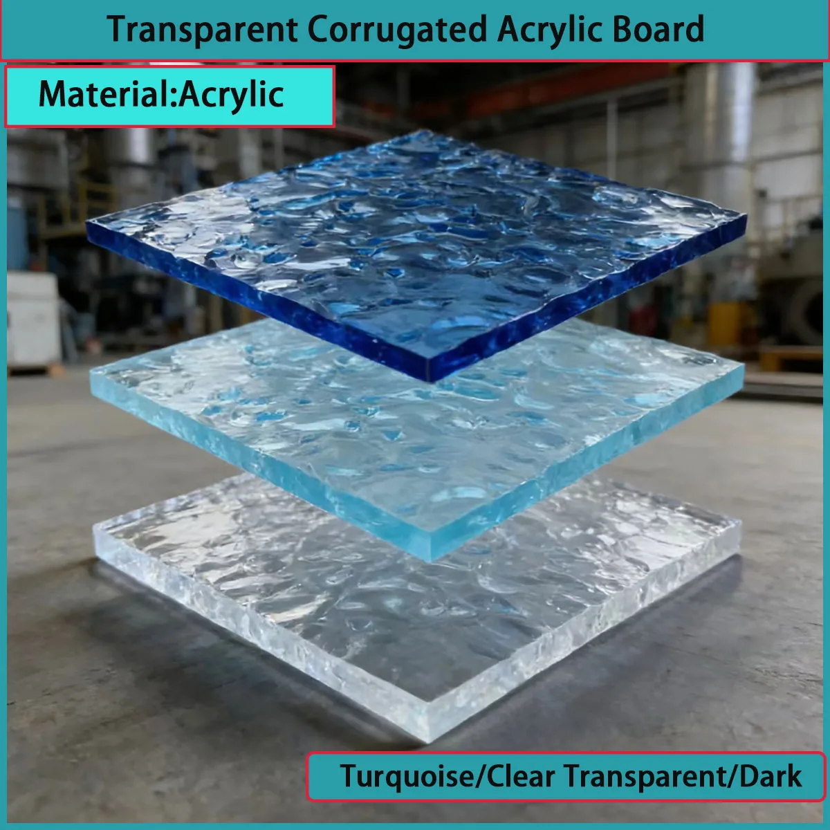 5mm Transparent Corrugated Surface Acrylic Sheet - PMMA Organic Glass, Suitable for Jewelry Display Advertising DIY