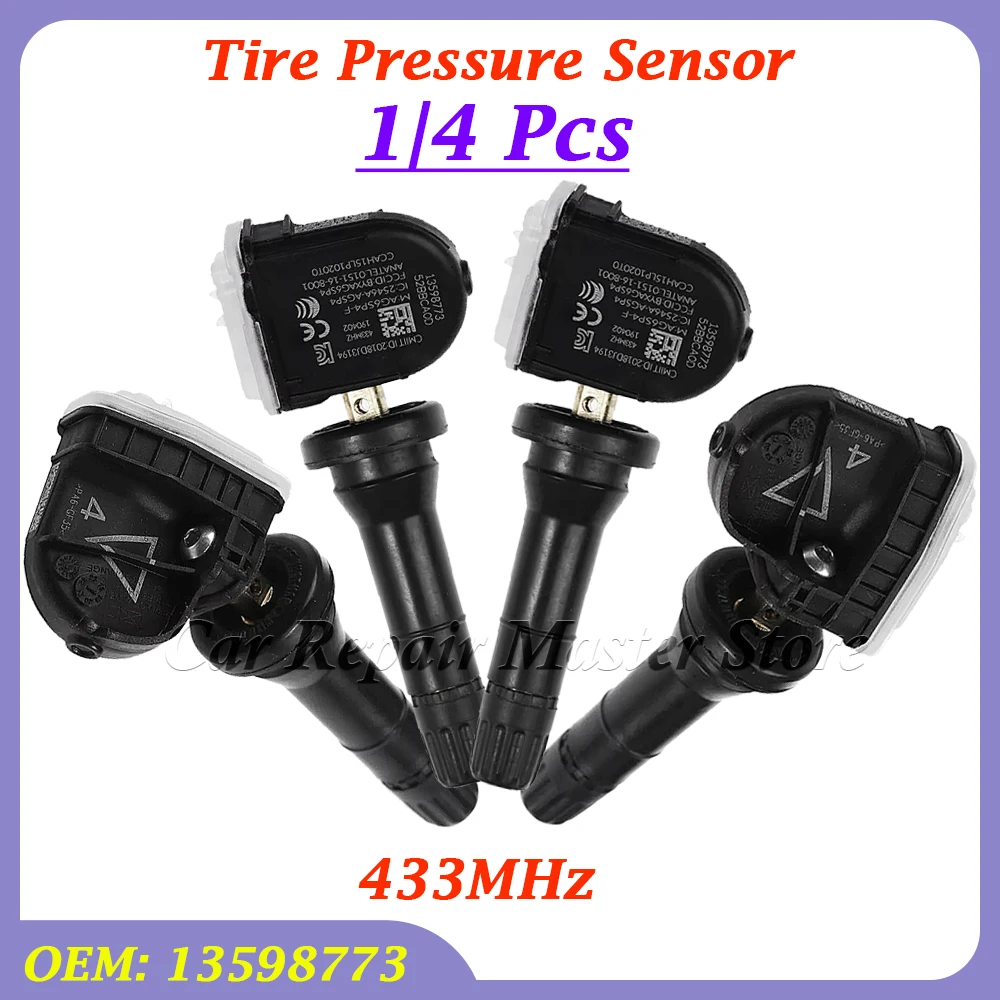 TPMS SENSOR TIRE PRESSURE SENSOR 13598773 For Buick LaCrosse Regal Cadillac CT6 Chevrolet Camaro Cruze Malibu Volt 433MHz