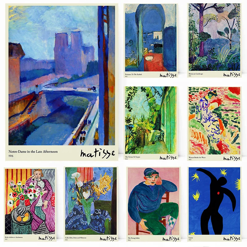 (Aucun cadre) Affiche des œuvres du peintre fauviste français Henri Matisse, impressions abstraites modernes, peinture sur toile, images d'art murales pour la maison