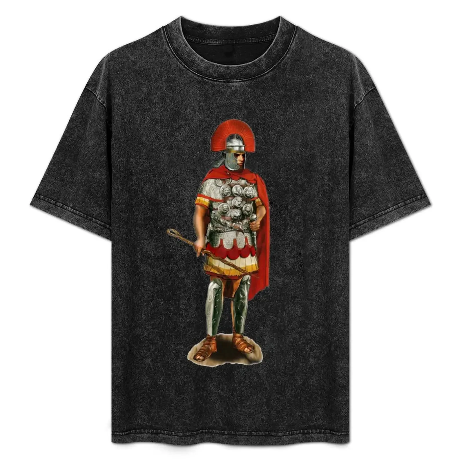 

Футболка Roman Centurion - красная, повседневная, свободного кроя, с коротким рукавом