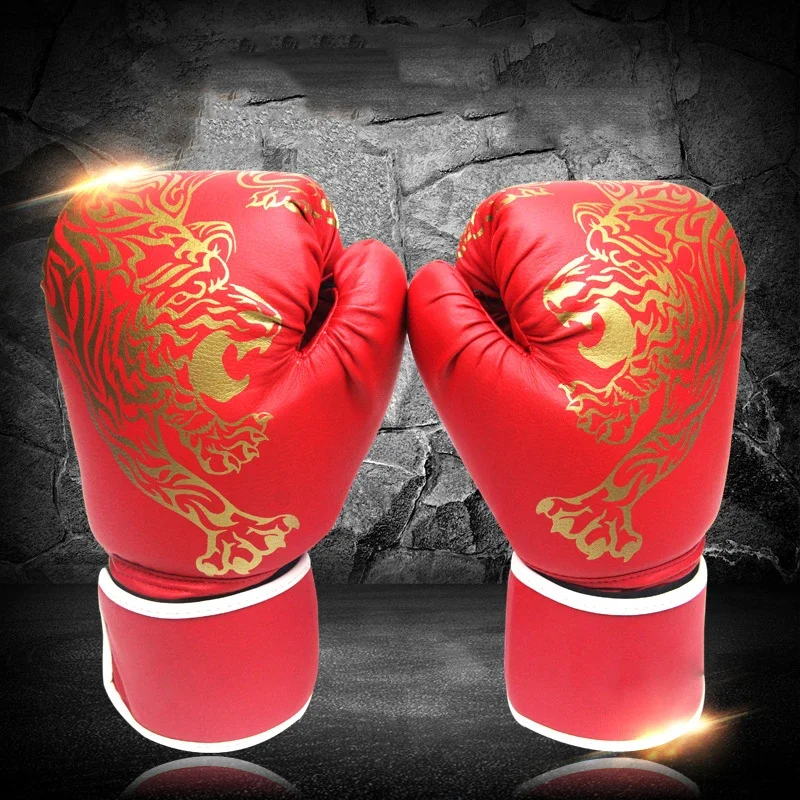 Guantoni da boxe per adulti addensati Sanda Competizione professionale Muay per allenamento con sacchi di sabbia Combattimento Taekwondo