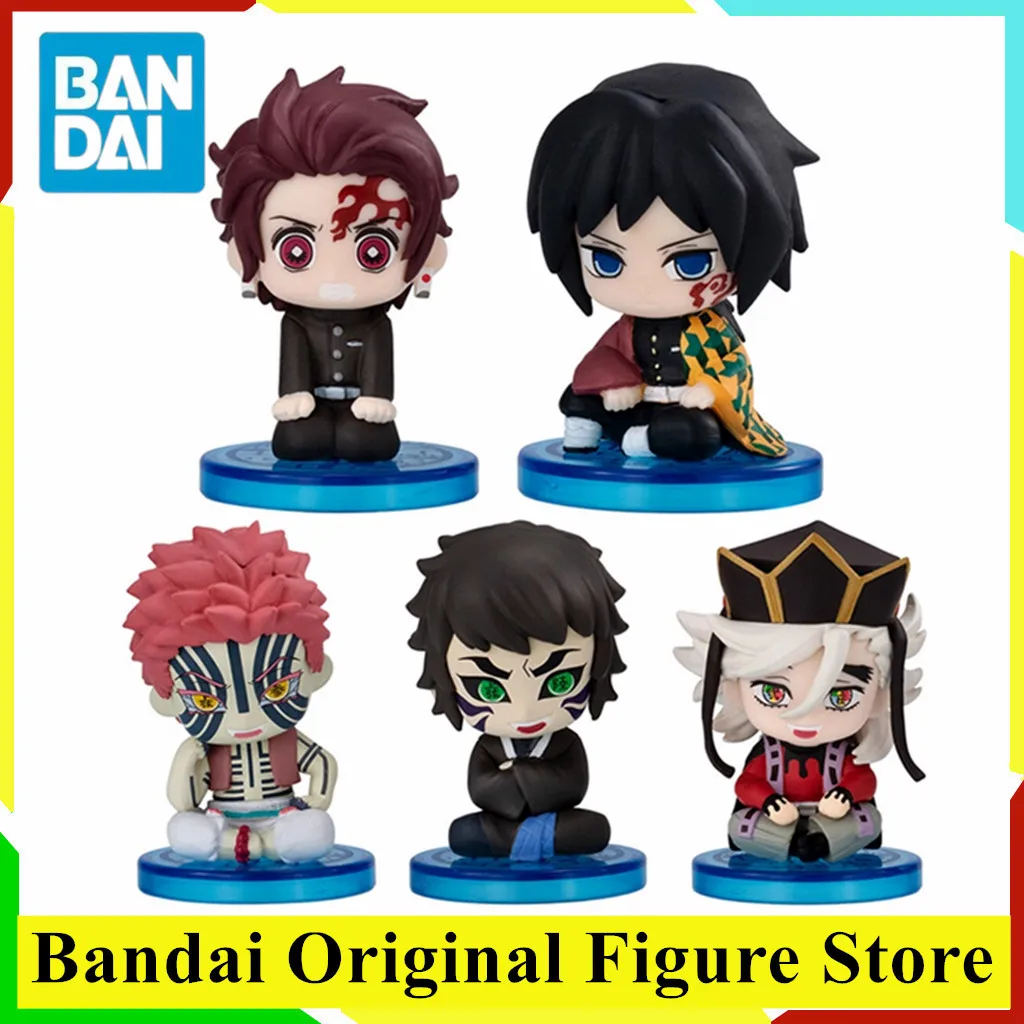 

Original BANDAI Gachapon Demon Slayer Douma Doma Akaza Hakuji Kimetsu no Yaiba Infinity Castle Action Figure Kwaii Q Ver. Doll