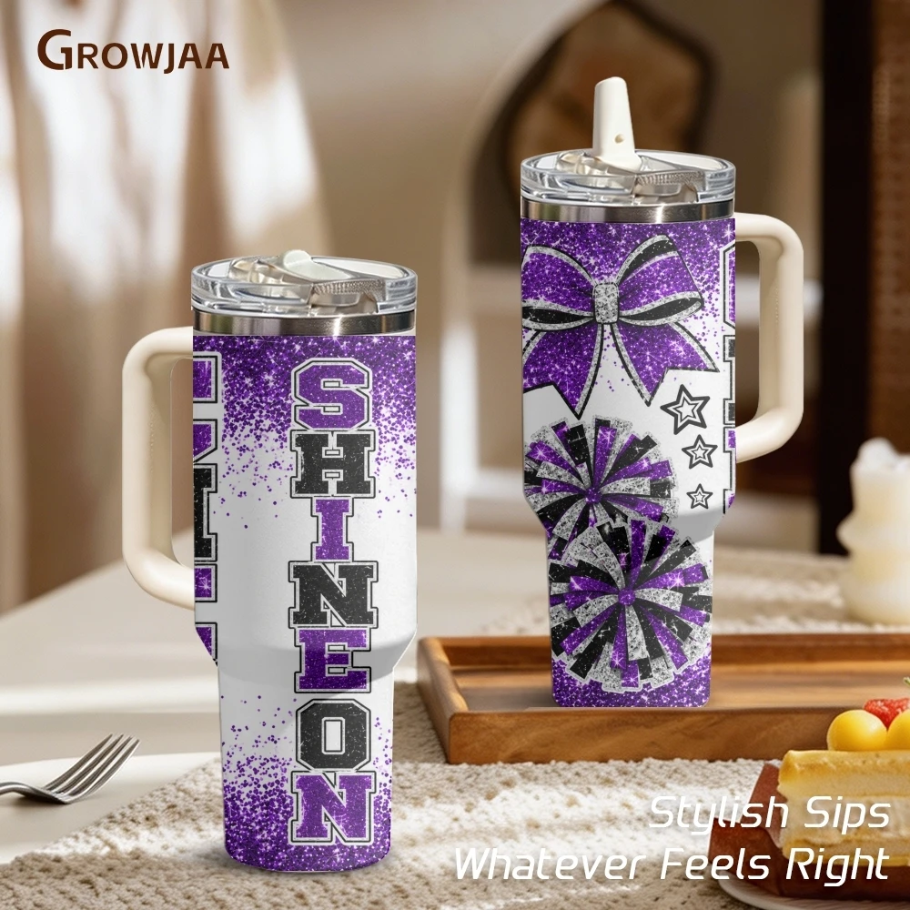 Go Shine Vacuum Flasks 40oz 3rd Gen Vacuum Insulated Stainless Steel Tumbler Cup with Handle Straw Lid for Gifts