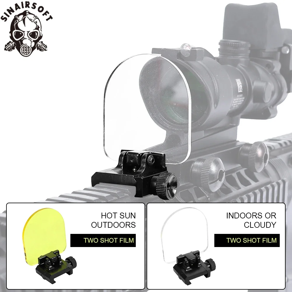 Tactical Flip Up Mount Transparent Bulletproof Lens Protector Cover Airsoft Hunting Red Dot Sight Accessories