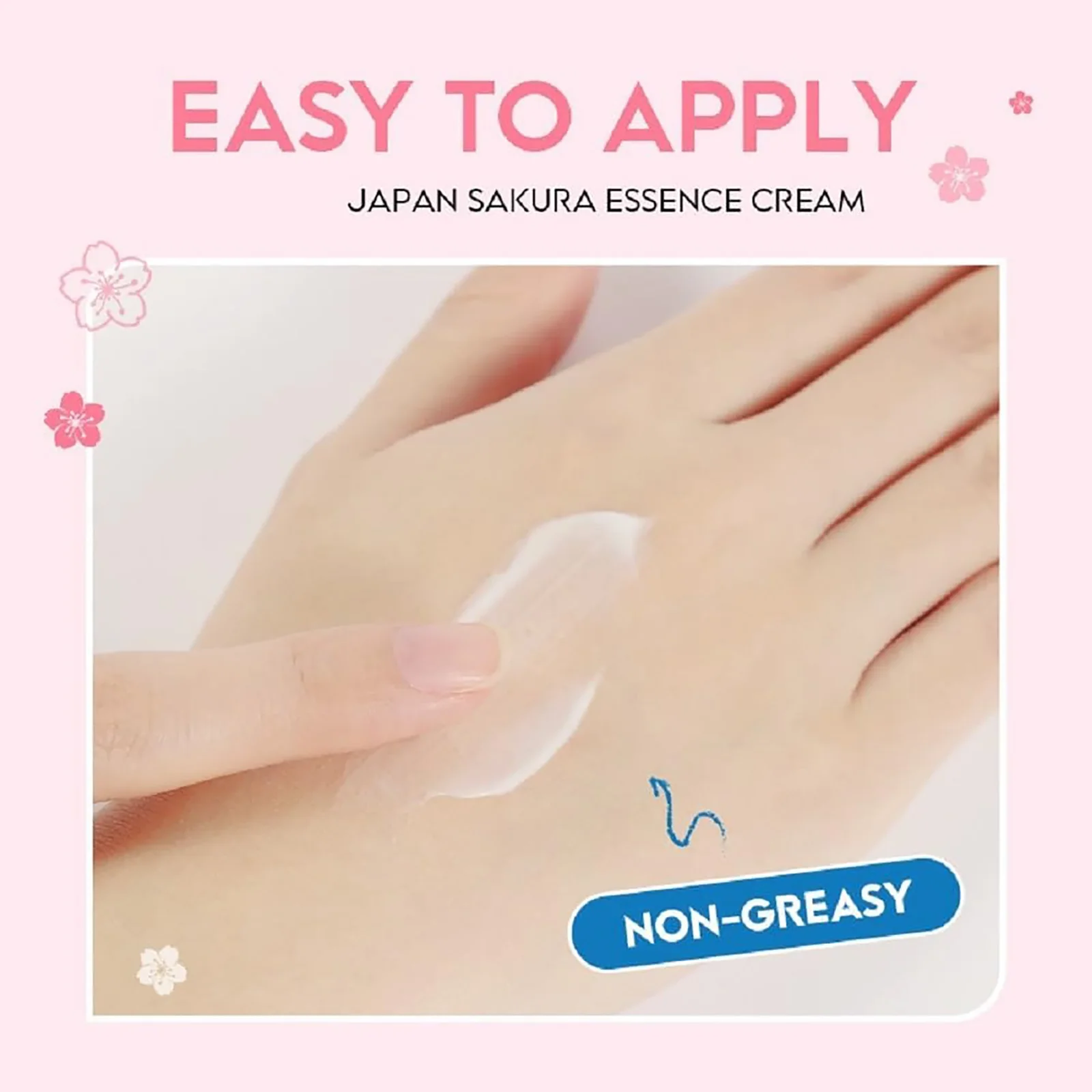 Japan Sakura Essence Cream, Sakura Tone Up Cream with Hyaluronic Acid,