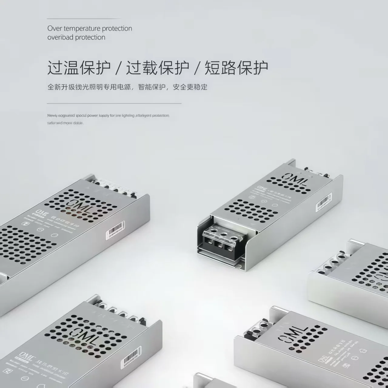 LED Lighting Transformers Driver 12V/24V Mute Power Supply Source 60W 100W 200W 300W 400W 190-240V Led Strip Converter Adapter