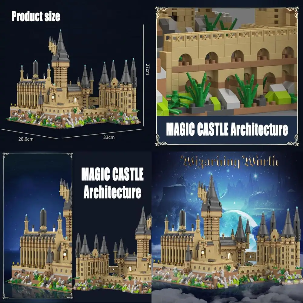 Harry Castle Kit di blocchi architettonici in miniatura da 54 pezzi: regalo ideale per bambini e adulti