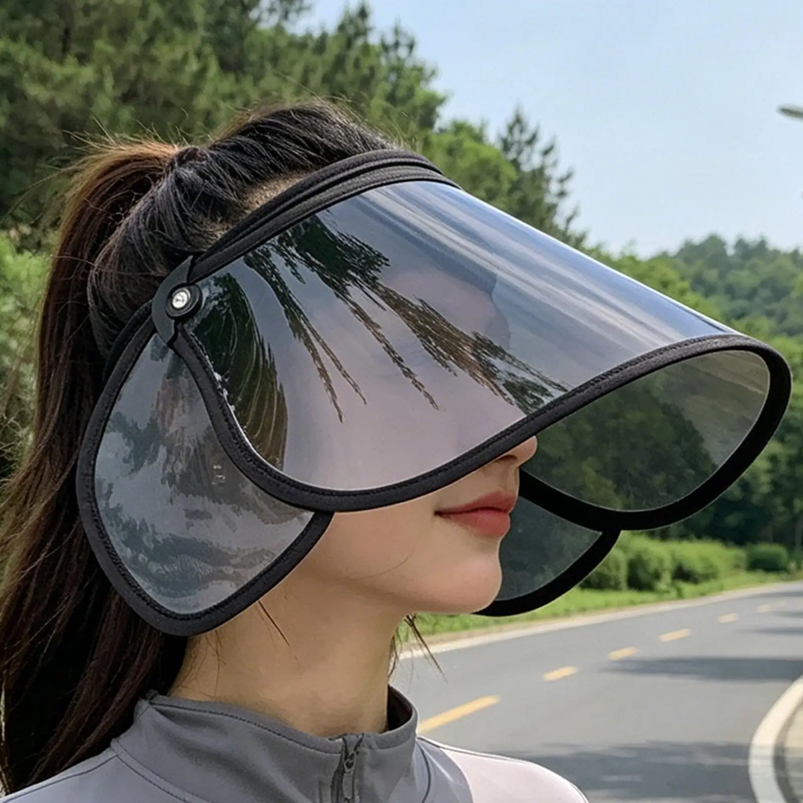 

Face Visor UV Protection Sunshade Headwear Outdoor Riding Sun Hat for Driving Softball Bicycle Beach Sports Cycling Work Rain