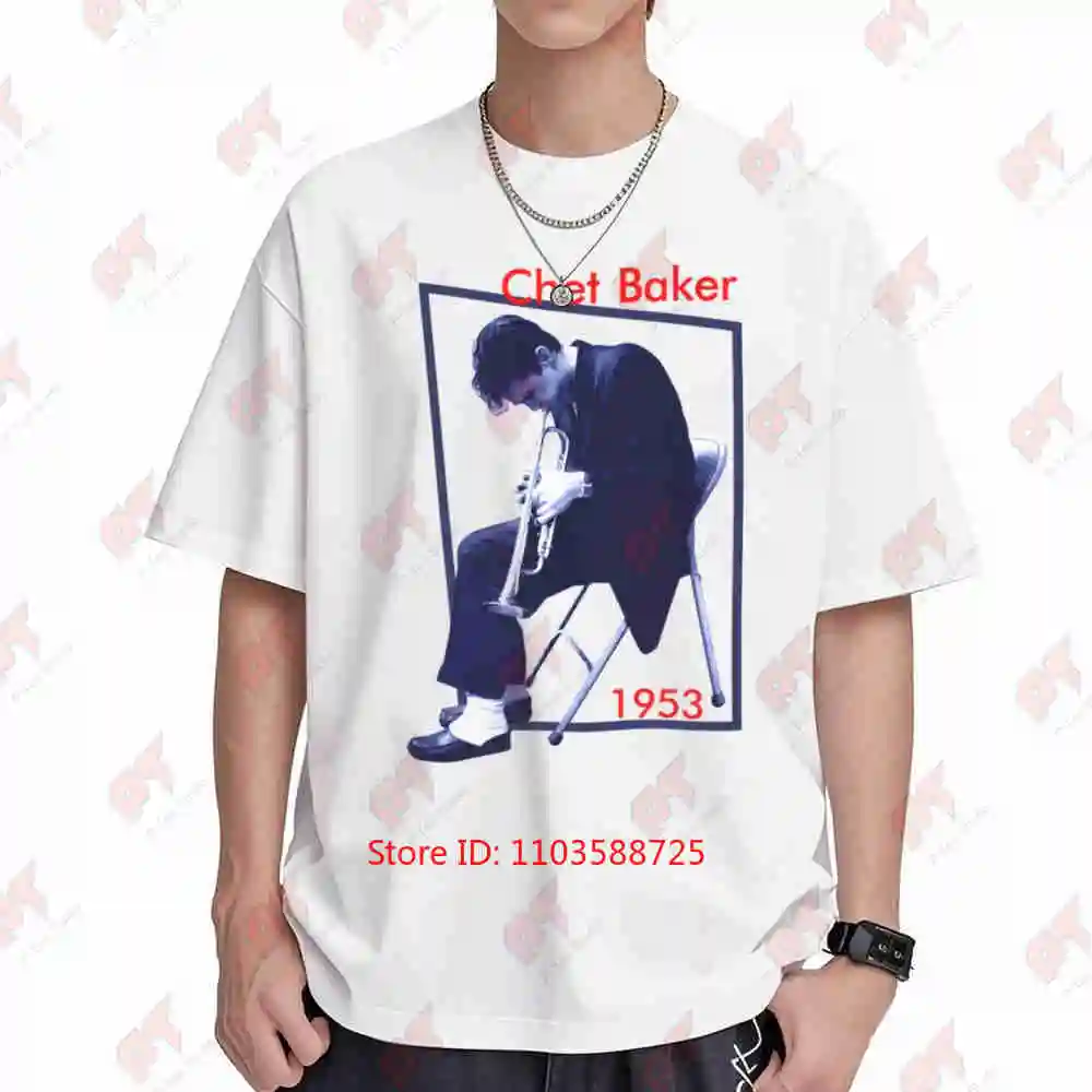 Chet Baker Short Sleeve Tee 100% Cotton T-Shirt