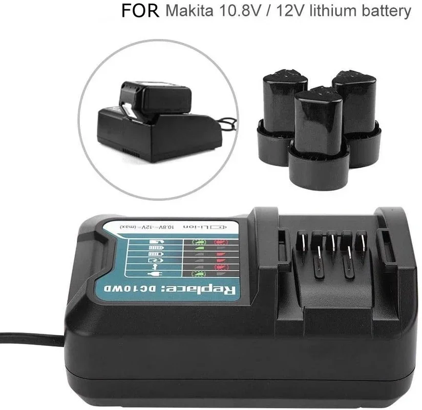 Fast Lithium Battery Charger For Makita 10.8V 12V Dc10Wd/Dc10Sb/Dc10Wc/Bl1015/Bl1016/Bl1021B/Bl1041B battery power tool charger