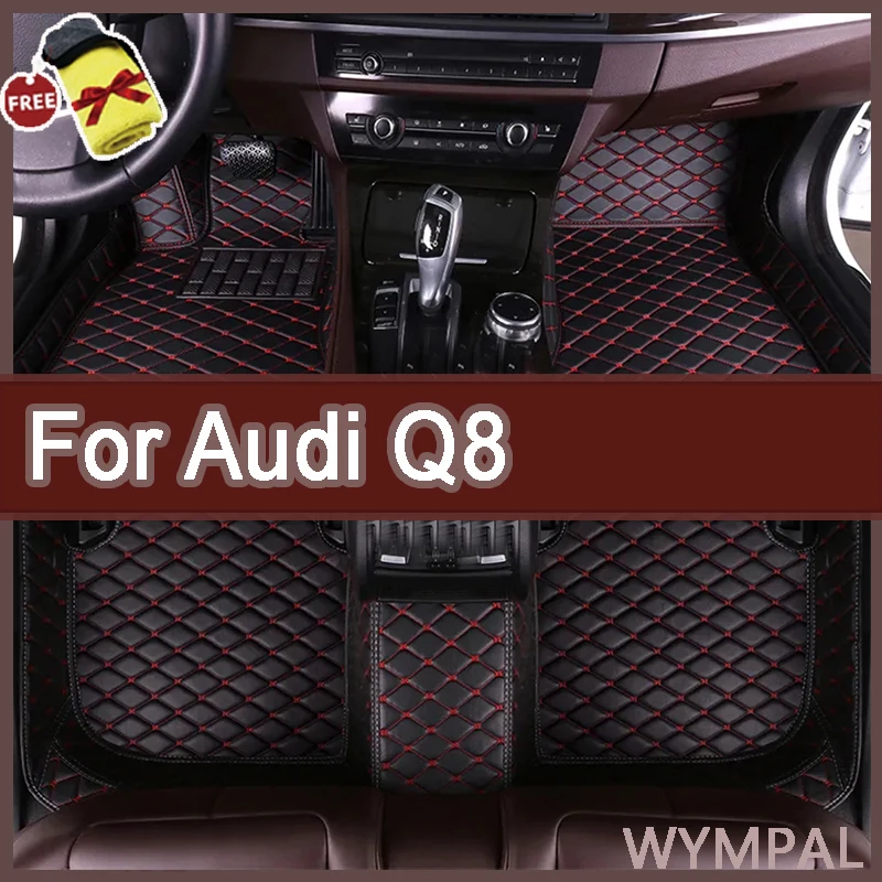 

Car Floor Mats For Audi Q8 2022 2021 2020 2019 Artificial Leather Carpets Cover Custom Styling Interior Accessories Foot Pads