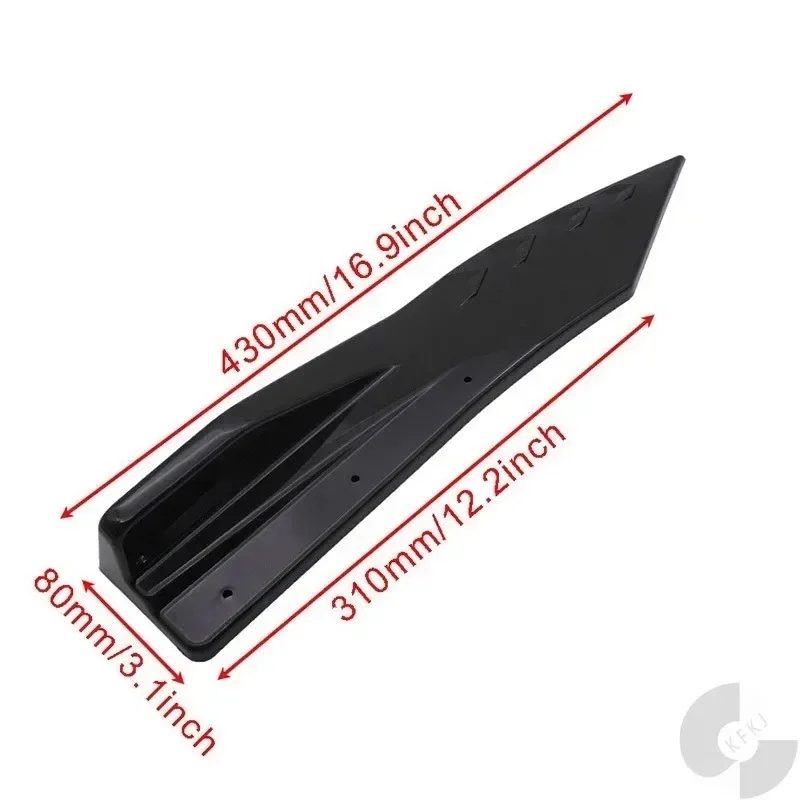 2 قطعة للتركيز ST RS SE MK2 Mk2.5 MK3 Mk3.5 MK4 Mk 2 3 4 شفة ممتصة للصدمات الخلفية التفاف زاوية الناشر الفاصل Canard المفسد #2