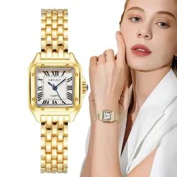 UTHAI Women's Watch Light Stainless Steel Women's Fashion Quartz Watch Business Women's Clock Bracelet Watch