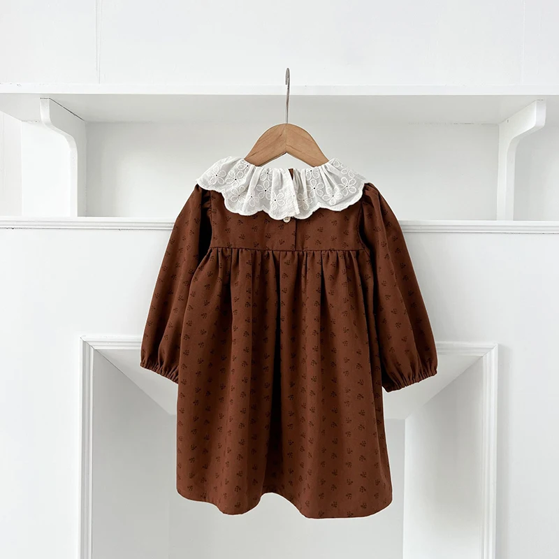 2023 neue Herbst Baby Mädchen Kleid 2-6Y Baby Mädchen Party Geburtstag Kleid Frühling Lange Ärmeln Spitze Baby Mädchen Kinder Prinzessin kleid – Detail 3