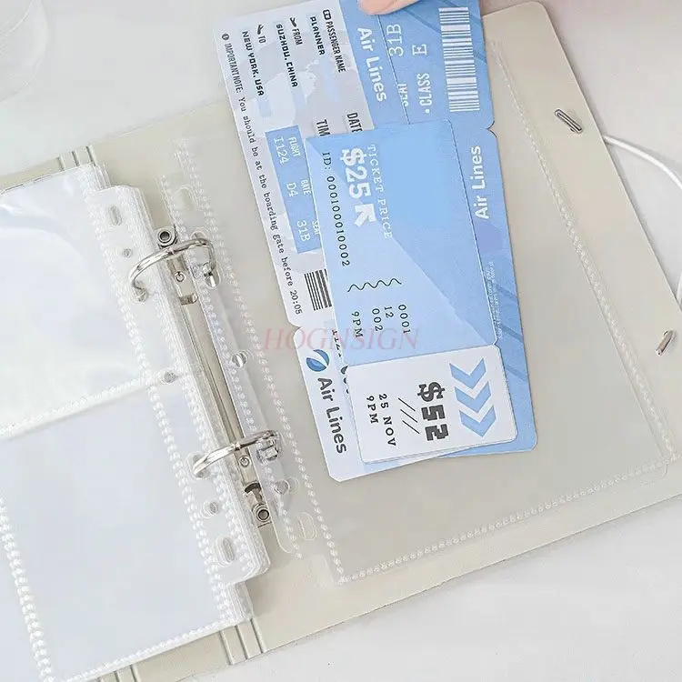 1pcs Buckle card book, Polaroid photo album, small card storage book, loose leaf replaceable inner page card book